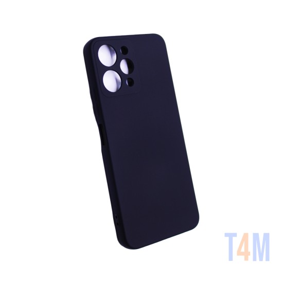 Capa de Silicone com Moldura de Câmera para Xiaomi Redmi 12 Preto